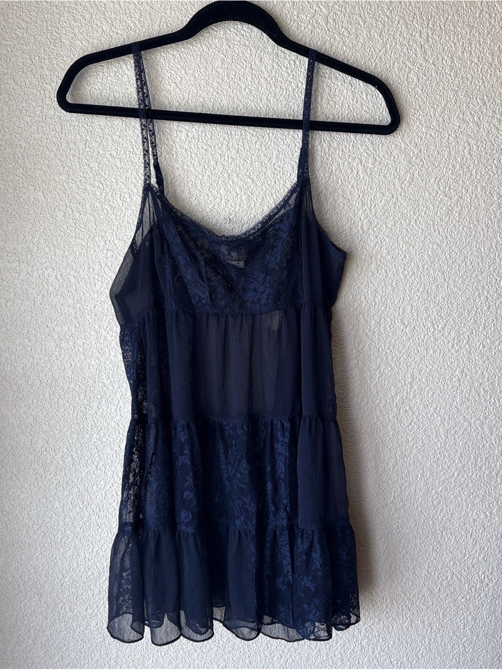Navy Lace Tiered Slip Dress intimately Free People